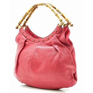 Gucci Handbag Pink Bamboo Studded